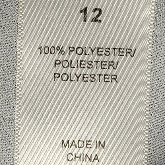 Alfred Dunner Womens Blue and White Short Sleeve Button Up Blouse Size 12 - Picture 5 of 12